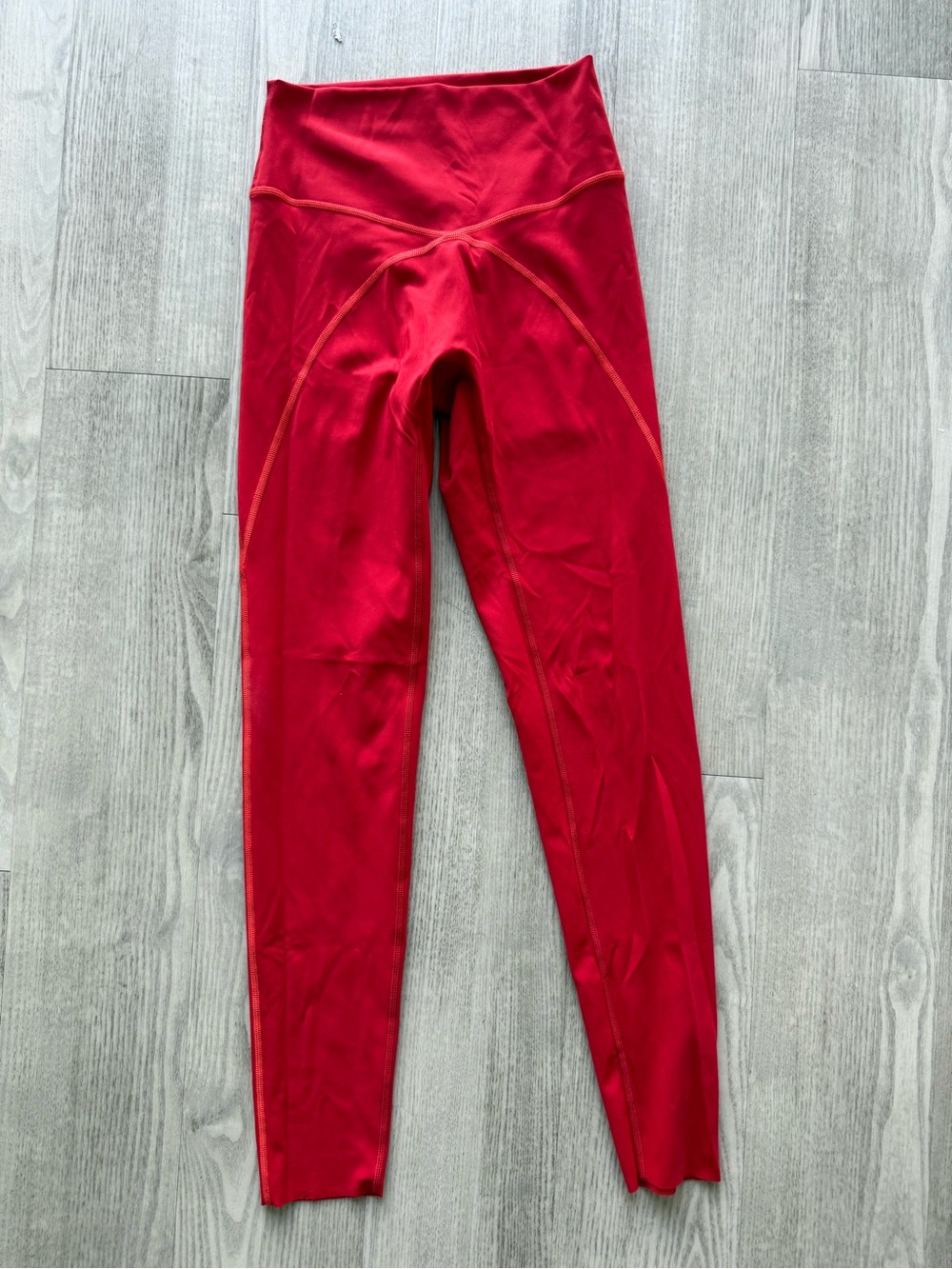 High-Waist Red Performance Leggings